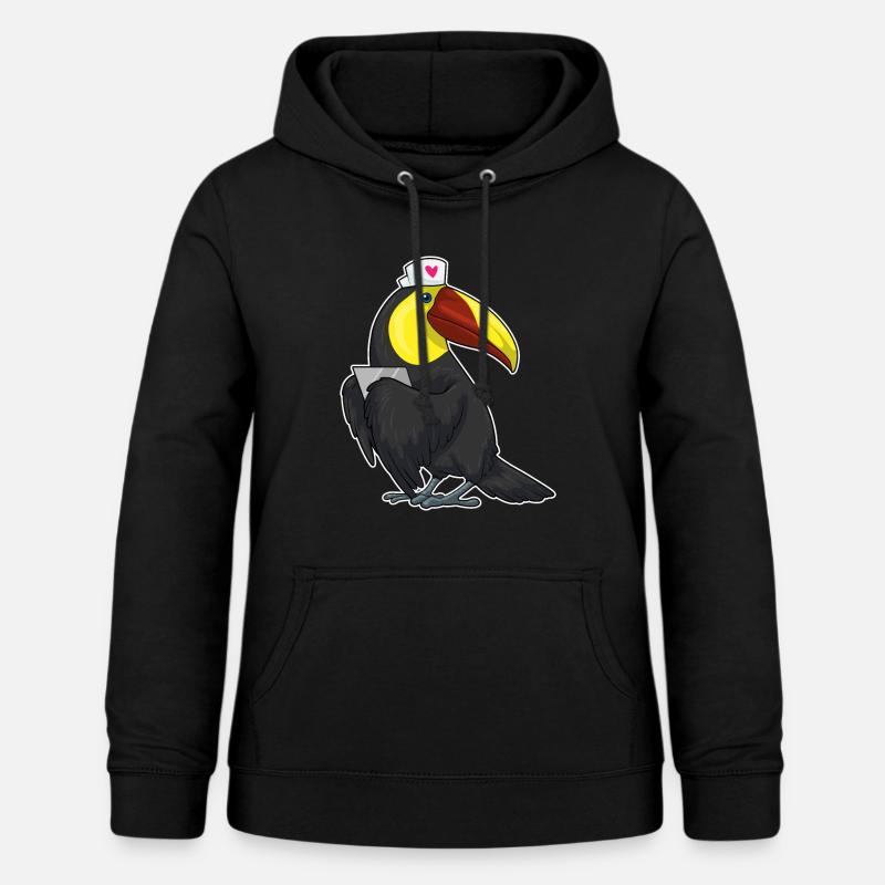 Toucan Nurse Notepad - Women's Hoodie - black