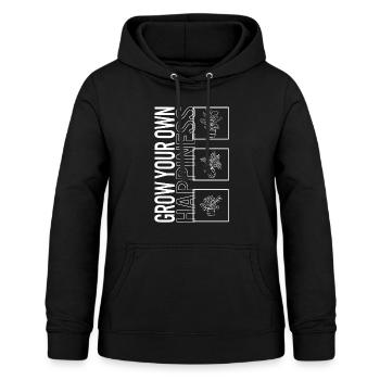Cultivez votre propre bonheur, jardinage de plantes - Sweat à capuche Femme - noir - Devant - AI Model Female 172 light (172cm)