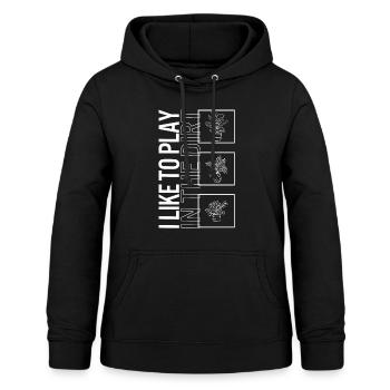 Ich spiele gerne im Dreck, Gartenpflanze - Frauen Hoodie - Schwarz - Vorne - AI Model Female 172 light (172cm)