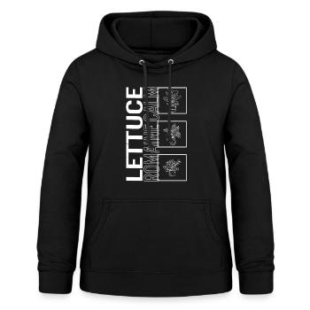 Lettuce Romaine Calm, Garden Plant Gardening - Women's Hoodie - black - Front - AI Model Female 172 light (172cm)