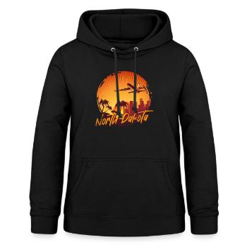 North Dakota - Frauen Hoodie - Schwarz - Vorne - AI Model Female 172 light (172cm)