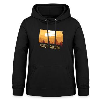 South Dakota - Frauen Hoodie - Schwarz - Vorne - AI Model Female 172 light (172cm)