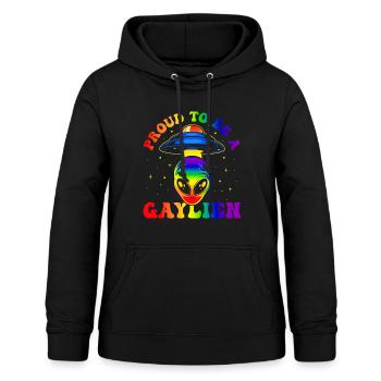 Gender Lesben, Schwule, Trans, Queer Regenbogen - Frauen Hoodie - Schwarz - Vorne - AI Model Female 172 light (172cm)