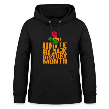 Chemise Black Lives Matter, Unite Black History - Sweat à capuche Femme - noir - Devant - AI Model Female 172 light (172cm)