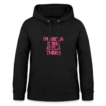 I'm Amelia doing Amelia things - Frauen Hoodie - Schwarz - Vorne - AI Model Female 172 light (172cm)
