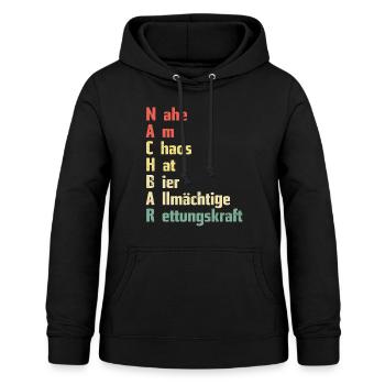 Nachbar Nahe am Chaos - Frauen Hoodie - Schwarz - Vorne - AI Model Female 172 light (172cm)