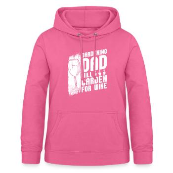 Jardinier amateur jardin père - Sweat à capuche Femme - rose - Devant - AI Model Female 172 light (172cm)