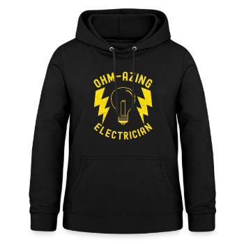 Electrician Electronics Technician - Women's Hoodie - black - Front - AI Model Female 172 light (172cm)