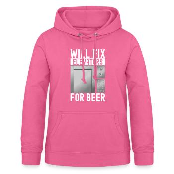 Elevator Mechanic Aufzugsmechaniker - Frauen Hoodie - Pink - Vorne - AI Model Female 172 light (172cm)