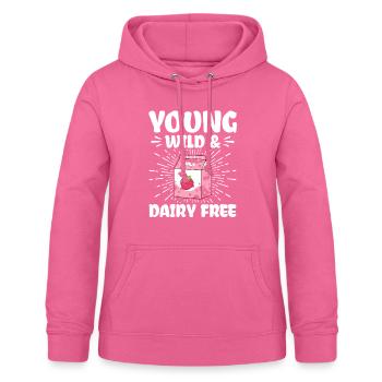 Jung Wild & Lactose-free - Intolerance to milk - Women's Hoodie - pink - Front - AI Model Female 172 light (172cm)