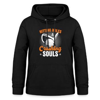 Frapper des trous écrasant les âmes - Sweat à capuche Femme - noir - Devant - AI Model Female 172 light (172cm)