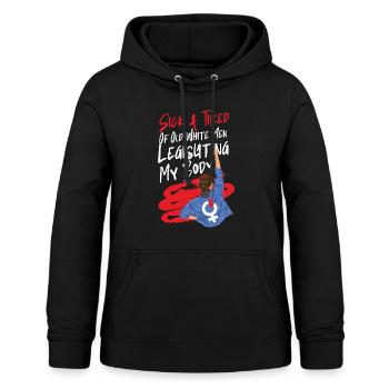 Feminist Sick & Tired Of Old White - Frauen Hoodie - Schwarz - Vorne - AI Model Female 172 light (172cm)