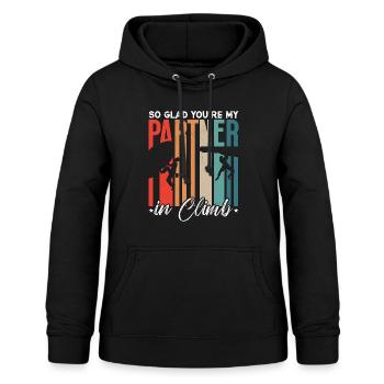 Rock Climbing So Glad You're My Partner Bouldering - Frauen Hoodie - Schwarz - Vorne - AI Model Female 172 light (172cm)