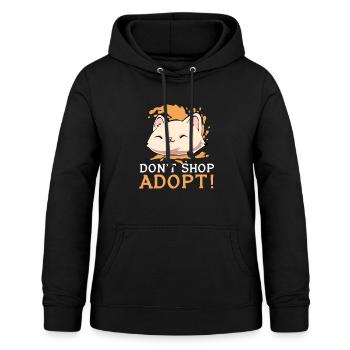 Tiere Retten Adoptieren Pflegen - Frauen Hoodie - Schwarz - Vorne - AI Model Female 172 light (172cm)
