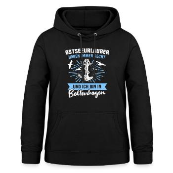 Boltenhagen Urlaub - Frauen Hoodie - Schwarz - Vorne - AI Model Female 172 light (172cm)