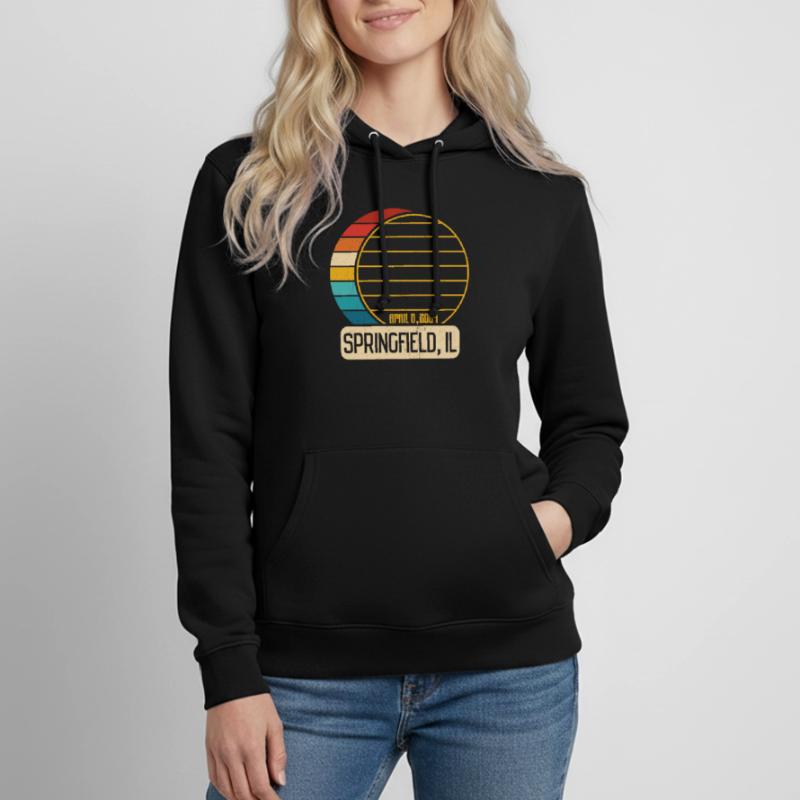 Total Solar Eclipse Illinois Springfield EclipseSp Frauen Hoodie