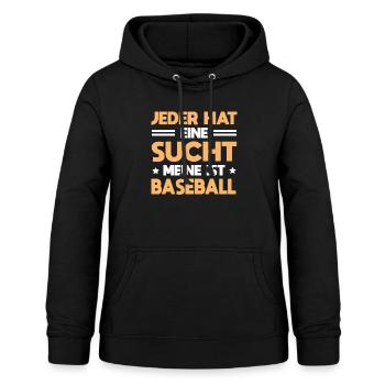 Baseballer Jeder Hat Eine Sucht Meine Ist Baseball - Frauen Hoodie - Schwarz - Vorne - AI Model Female 172 light (172cm)