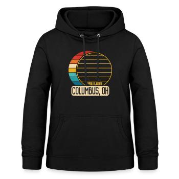 Éclipse solaire totale Ohio Columbus 28 avril 2024Co - Sweat à capuche Femme - noir - Devant - AI Model Female 172 light (172cm)