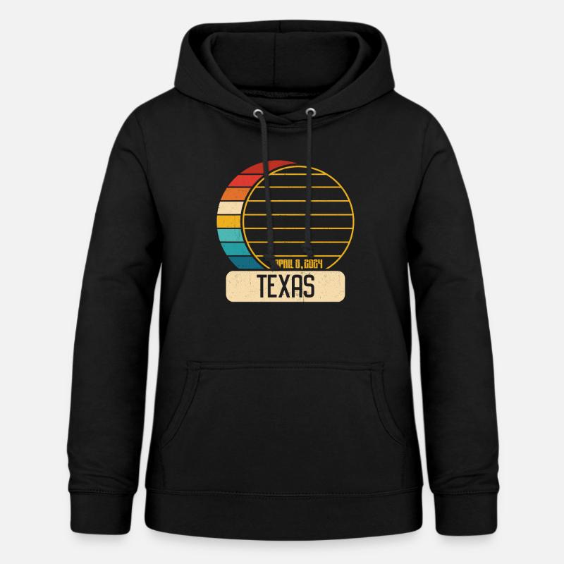 Total Solar Eclipse Texas April 28, 2024 Sonnenfin - Women's Hoodie - black