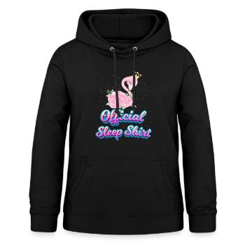 Chemise de sommeil officielle pour femmes Flamingo Outfit - Sweat à capuche Femme - noir - Devant - AI Model Female 172 light (172cm)