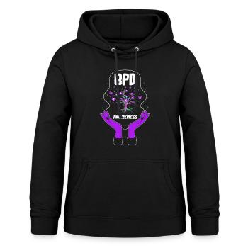 Borderline Persönlichkeitsstörung Shirt, BPD Lila - Frauen Hoodie - Schwarz - Vorne - AI Model Female 172 light (172cm)