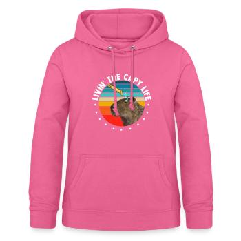 Capybara Douche Drôle Capybara - Sweat à capuche Femme - rose - Devant - AI Model Female 172 light (172cm)