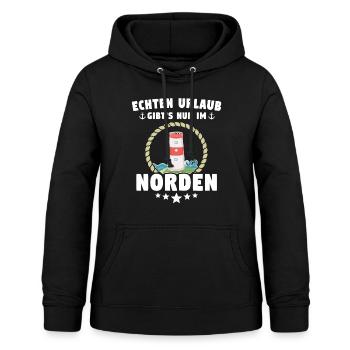 Norden Geschenk Nordener - Frauen Hoodie - Schwarz - Vorne - AI Model Female 172 light (172cm)