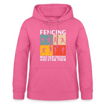 Fechten Fechtsport - Frauen Hoodie - Pink - Vorne - AI Model Female 172 light (172cm)