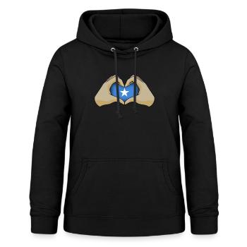 Somalia - Frauen Hoodie - Schwarz - Vorne - AI Model Female 172 light (172cm)