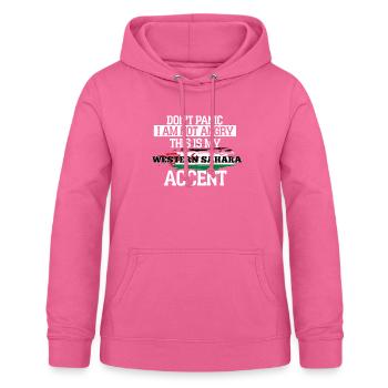 Sahara occidental - Sweat à capuche Femme - rose - Devant - AI Model Female 172 light (172cm)