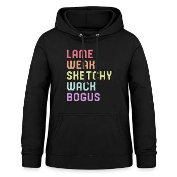 Gebärdensprache-Hemd, lahmes schwaches ASL-Slang-T-Shirt, - Frauen Hoodie - Schwarz - Vorne - AI Model Female 172 light (172cm)