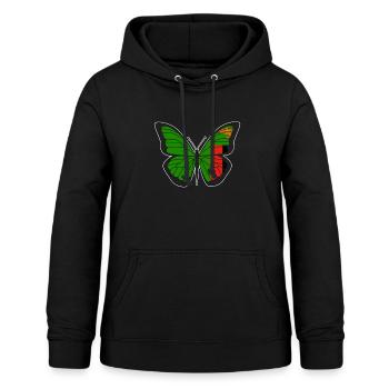 Sambia - Frauen Hoodie - Schwarz - Vorne - AI Model Female 172 light (172cm)