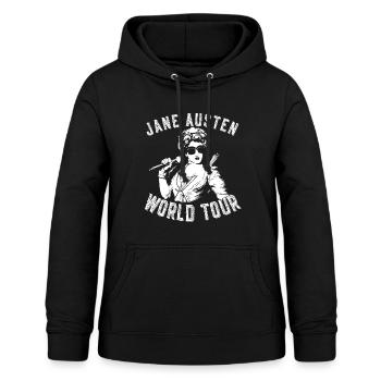 Tournée mondiale de Jane Austen - Sweat à capuche Femme - noir - Devant - AI Model Female 172 light (172cm)