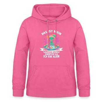 C’est mon costume humain, je suis un extraterrestre - Sweat à capuche Femme - rose - Devant - AI Model Female 172 light (172cm)