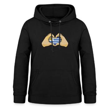 Uruguay - Frauen Hoodie - Schwarz - Vorne - AI Model Female 172 light (172cm)