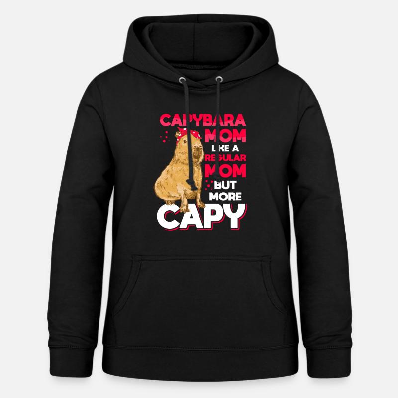 Capybara Mama Capybara Funny - Women's Hoodie - black