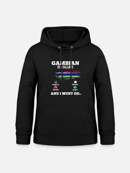 Gambia - Frauen Hoodie - Schwarz