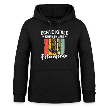 Eckernförde Sprüche - Frauen Hoodie - Schwarz - Vorne - AI Model Female 172 light (172cm)
