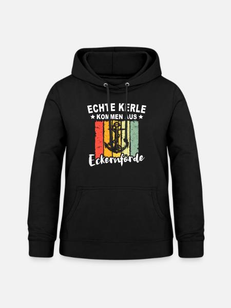 Eckernförde Sprüche - Frauen Hoodie - Schwarz
