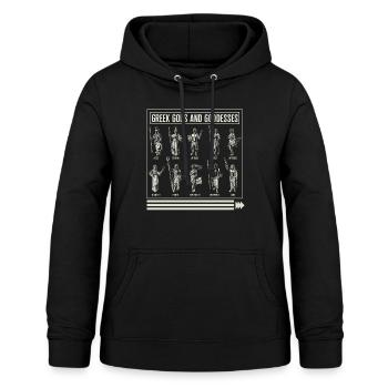 Greek Mythology Shirt, Greek Gods And Goddesses - Women's Hoodie - black - Front - AI Model Female 172 light (172cm)