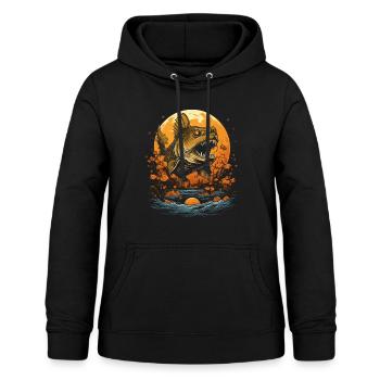 Gruselige Gewässer zum Angeln Halloween Fischen - Frauen Hoodie - Schwarz - Vorne - AI Model Female 172 light (172cm)