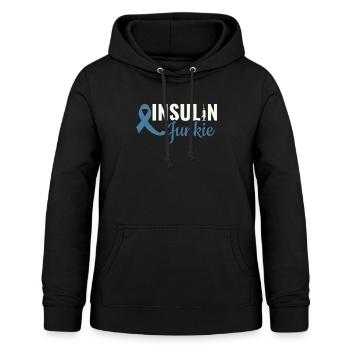 Insulin Junkie - Diabetiker Diabetes - Frauen Hoodie - Schwarz - Vorne - AI Model Female 172 light (172cm)