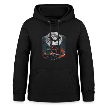 Semi-remorque effrayante d’Halloween pour camion - Sweat à capuche Femme - noir - Devant - AI Model Female 172 light (172cm)
