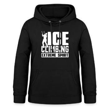Ice Climbing Extreme Sport - Women's Hoodie - black - Front - AI Model Female 172 light (172cm)