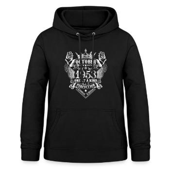 Oktober 1958 Jahrestag 1958 Oktober - Frauen Hoodie - Schwarz - Vorne - AI Model Female 172 light (172cm)
