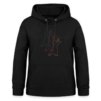 Couples dansants : élégance et synchronicité - Sweat à capuche Femme - noir - Devant - AI Model Female 172 light (172cm)