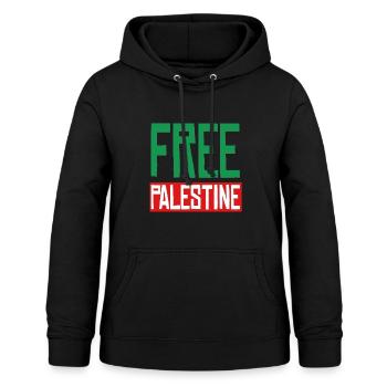 Palestine libre - Sweat à capuche Femme - noir - Devant - AI Model Female 172 light (172cm)