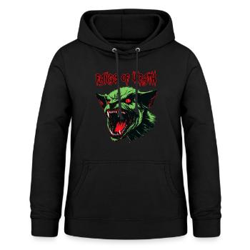 Dämonen-Ork, Reißzähne des Zorns - Frauen Hoodie - Schwarz - Vorne - AI Model Female 172 light (172cm)