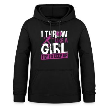 Discus Throw Discus Thrower cadeau - Sweat à capuche Femme - noir - Devant - AI Model Female 172 light (172cm)