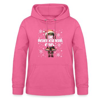 Weihnachtsoutfit Mediendesignerin - Frauen Hoodie - Pink - Vorne - AI Model Female 172 light (172cm)